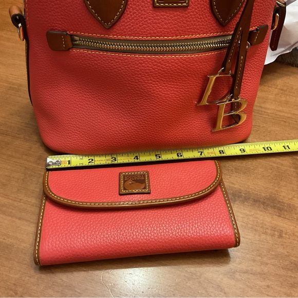 Dooney & Bourke Geranium Pebble Leather Satchel and Wallet Set - Picture 12 of 14